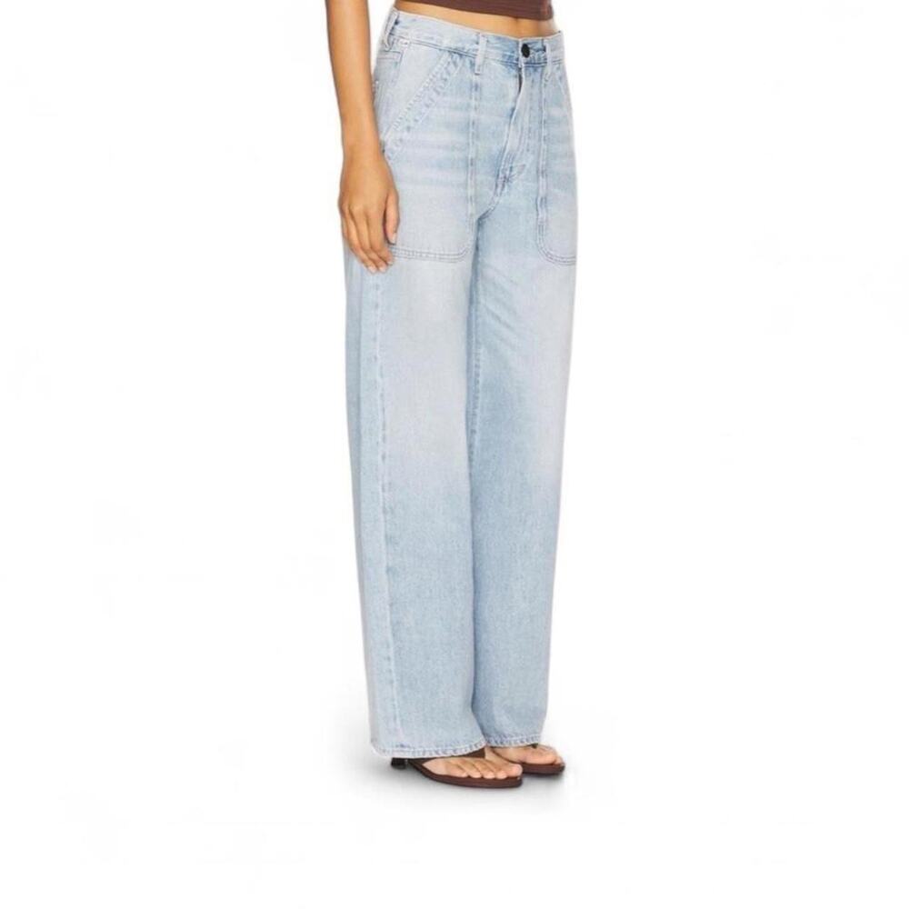 Citizens of Humanity Size 28 Ayla Cargo Baggy Jeans Cloud Nine Light Blue NWOT